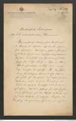 k.k. naturhistorisches Hofmuseum, Intendanzakten 1885-1896 (Hauer), Aktenzahl Z.299/1889, Seite 1